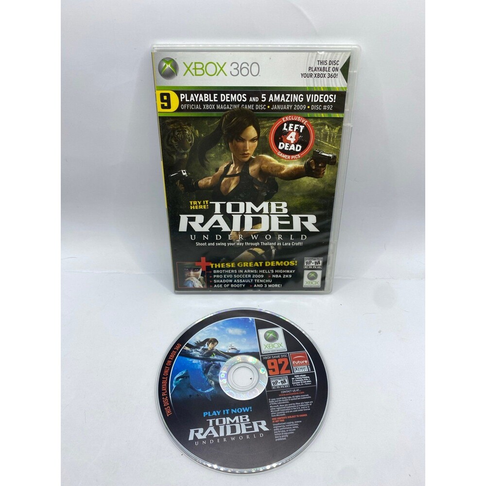 Microsoft Xbox 360 Tomb Raider: Underworld + 9 Playable Demo Disc CIB